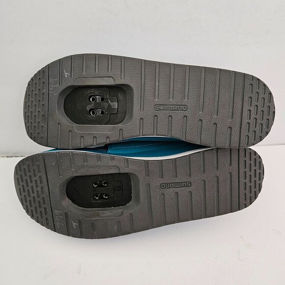 Shimano W-IC3 WSH-IC300 Indoor Cycling Shoes Size 7 Teal 4-bolt cleat compatible - Picture 10 of 10